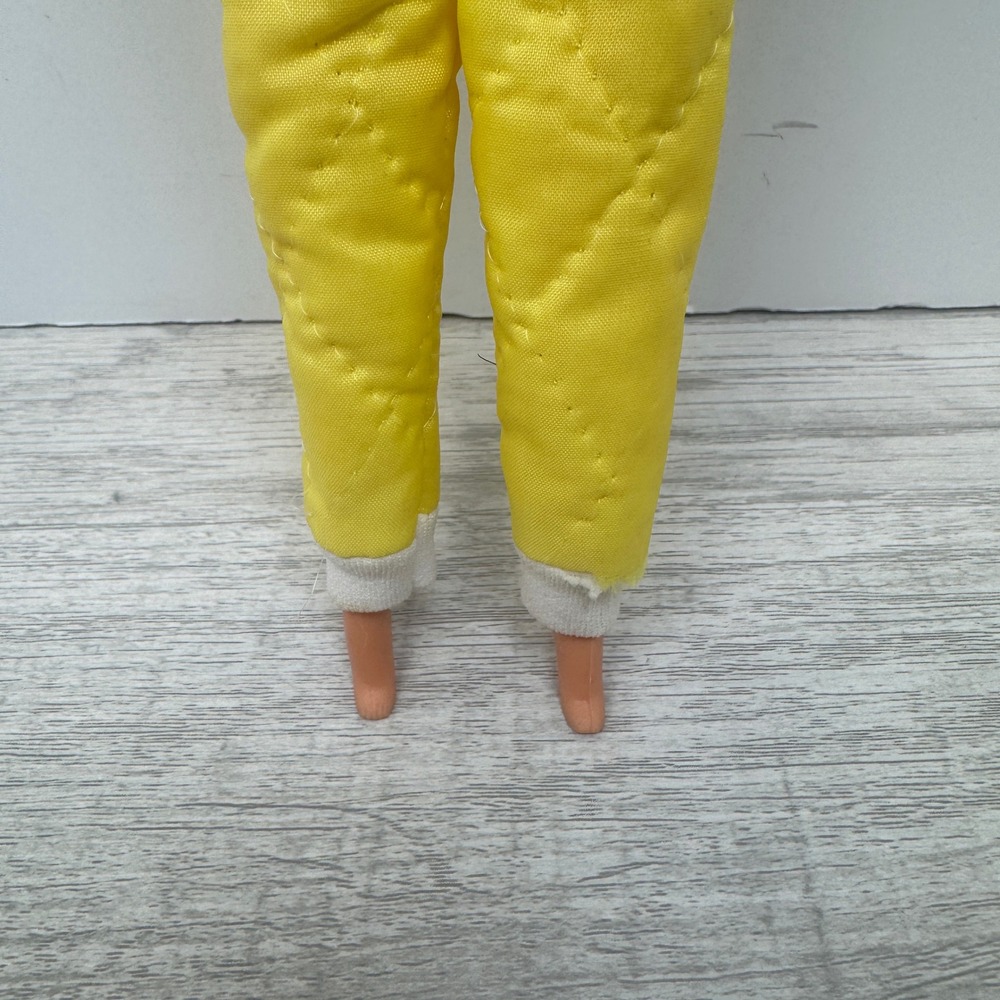 Vintage Ski Suit Outfit Fashion for Barbie's Yellow Pink Quilted with Doll Retro - Picture 11 of 11